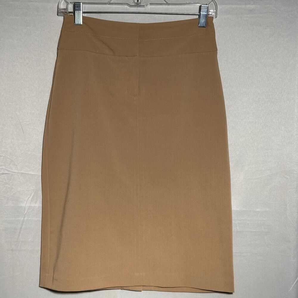 Daisy Fuentes Moda Womens 6 Tan Brown Pencil Skirt Career Office Stretch Casual
